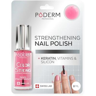 PODERM Nail Strengthener Polish Gloss Shine Repairs and Strengthens Nails Damaged & Weakened by Semi-Permanent Nail Polish Biotin, Silicon and Keratin Developed by a Podiatrist in Switzerland PODERM Nail Strengthener Polish Gloss Shine Repairs and Strengthens Nails Damaged & Weakened by Semi-Permanent Nail Polish Biotin, Silicon and Keratin Developed by a Podiatrist in Switzerland