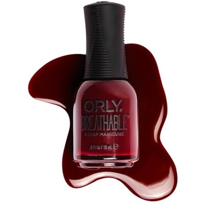 Orly Dark Red Creme Nail Polish Breathable Nail Varnish Infused with Argan Oil, Pro-Vitamin B5 & Vitamin C No Base or Top Coat Needed Easy to Apply & Vegan (Reddy Or Not) Orly Dark Red Creme Nail Polish Breathable Nail Varnish Infused with Argan Oil, Pro-Vitamin B5 & Vitamin C No Base or Top Coat Needed Easy to Apply & Vegan (Reddy Or Not)