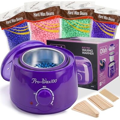 Vivo Technologies Professional Waxing Kit For Hair Removal, Wax Heater Pot Wax Machine With 4 Bags Wax Beads And 30 Applicator Sticks At Home Wax Melter Vivo Technologies Professional Waxing Kit For Hair Removal, Wax Heater Pot Wax Machine With 4 Bags Wax Beads And 30 Applicator Sticks At Home Wax Melter