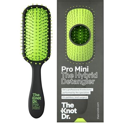 THE KNOT DR. Detangle Hair Brush Mini Hair Brush for Travel & Travel Essentials FLEXALITE™ Bristles Help Reduce Breakage & Eliminate Knots Pro Mini, Pomelo Green THE KNOT DR. Detangle Hair Brush Mini Hair Brush for Travel & Travel Essentials FLEXALITE™ Bristles Help Reduce Breakage & Eliminate Knots Pro Mini, Pomelo Green