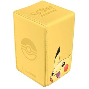 Ultra Pro Pokemon: Pikachu Alcove Tower Deck Box Trading Card Game Accessory, Yellow Ultra Pro Pokemon: Pikachu Alcove Tower Deck Box Trading Card Game Accessory, Yellow