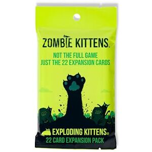 Exploding Kittens Zombie Kittens Expansion Pack by 2-5 Players Ages 7+ 15 Minutes to Play Original Game Required Party Game, Family Game Night, Kid and Adult Card Game Exploding Kittens Zombie Kittens Expansion Pack by 2-5 Players Ages 7+ 15 Minutes to Play Original Game Required Party Game, Family Game Night, Kid and Adult Card Game