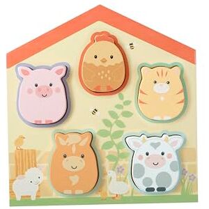 ORANGE TREE Farmyard Wooden Puzzle Board Includes 5 Animal Characters Shape Sorter Wooden Puzzles for 18months Old, Toddle -Educational Montessori Early Development & Activity Toys by Toys ORANGE TREE Farmyard Wooden Puzzle Board Includes 5 Animal Characters Shape Sorter Wooden Puzzles for 18months Old, Toddle -Educational Montessori Early Development & Activity Toys by Toys