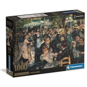 Clementoni Jigsaw Puzzle 1000 pieces Museum Collection Bal du Moulin de la Galette, Puzzle for Adults 14-99 Years, Compact box, Made in Italy, 39971 Clementoni Jigsaw Puzzle 1000 pieces Museum Collection Bal du Moulin de la Galette, Puzzle for Adults 14-99 Years, Compact box, Made in Italy, 39971