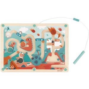 Janod Wooden Dino Magnetic Ball Maze 12 Magnetic Balls + Magnetic Stylus Fine Motor Skills and Concentration Learning Size: 18 x 25 cm From 2 years Janod Wooden Dino Magnetic Ball Maze 12 Magnetic Balls + Magnetic Stylus Fine Motor Skills and Concentration Learning Size: 18 x 25 cm From 2 years