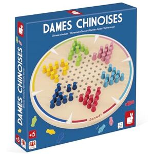 Janod My First Chinese Checkers 1 Wooden Board + 60 Coloured Pieces 2 to 6 players Classic Board Game for Children Ages 5 and up Janod My First Chinese Checkers 1 Wooden Board + 60 Coloured Pieces 2 to 6 players Classic Board Game for Children Ages 5 and up