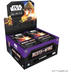 Asmodee FFG Star Wars: Unlimited Trading Card Game Master of Intrigue Booster Display (24 Booster Packs) TCG for Children and Adults, Age 12+, 2+ Players, 20 Minutes, German Asmodee FFG Star Wars: Unlimited Trading Card Game Master of Intrigue Booster Display (24 Booster Packs) TCG for Children and Adults, Age 12+, 2+ Players, 20 Minutes, German