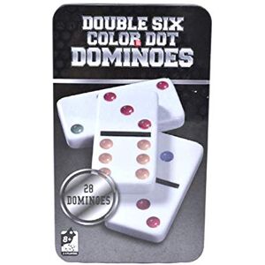2 UR DOOR Double 6 Dominoes Set Dot Design Black, 28 Dominoes, Metal Tin Storage, Portable and Lightweight Classic Game for Family and Friends 4.75 x 2.4 cm 2 UR DOOR Double 6 Dominoes Set Dot Design Black, 28 Dominoes, Metal Tin Storage, Portable and Lightweight Classic Game for Family and Friends 4.75 x 2.4 cm