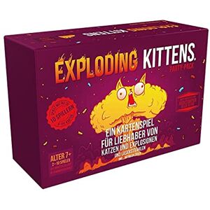 Exploding Kittens Asmodee Party Pack Basic Game + Expansion Party Game Card Game 2-10 Players From 7+ Years 15+ Minutes Playing Time German, Multicoloured, Colourful,EXKD0002 Exploding Kittens Asmodee Party Pack Basic Game + Expansion Party Game Card Game 2-10 Players From 7+ Years 15+ Minutes Playing Time German, Multicoloured, Colourful,EXKD0002