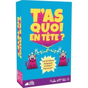 Asmodee T'AS Quoi en HEAD? Exploding Kittens Board games Letters and Words Game Cooperative or competitive atmosphere 10+ 3+ Players 15 Min French Version Asmodee T'AS Quoi en HEAD? Exploding Kittens Board games Letters and Words Game Cooperative or competitive atmosphere 10+ 3+ Players 15 Min French Version