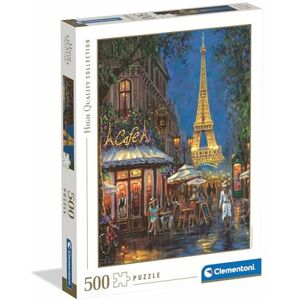 Clementoni Jigsaw Puzzle 500 pieces, Collection Night at the Eiffel Cafè, Puzzle for Adults 14-99 Years, Made in Italy, 35571 Clementoni Jigsaw Puzzle 500 pieces, Collection Night at the Eiffel Cafè, Puzzle for Adults 14-99 Years, Made in Italy, 35571