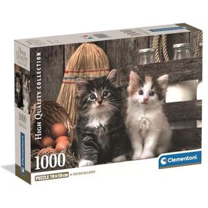 Clementoni Jigsaw Puzzle 1000 pieces, Collection Lovely Kittens, Compact box, Made in Italy, 39943 Clementoni Jigsaw Puzzle 1000 pieces, Collection Lovely Kittens, Compact box, Made in Italy, 39943