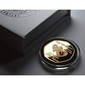 The Commemorative Coin Company 50th GOLDEN WEDDING ANNIVERSARY 24ct Gold Commemorative with Gemstone. Gift/Present 50 Fifty Years Together. Capsule & Gift Box The Commemorative Coin Company 50th GOLDEN WEDDING ANNIVERSARY 24ct Gold Commemorative with Gemstone. Gift/Present 50 Fifty Years Together. Capsule & Gift Box