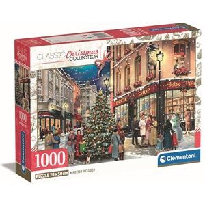 Clementoni Jigsaw Puzzle A Christmas Stroll 1000 Pieces Compact Box, Poster Included, Puzzle For Adults 14-99 Years, Gift For Men/Women, Made In Italy, 39925 Clementoni Jigsaw Puzzle A Christmas Stroll 1000 Pieces Compact Box, Poster Included, Puzzle For Adults 14-99 Years, Gift For Men/Women, Made In Italy, 39925
