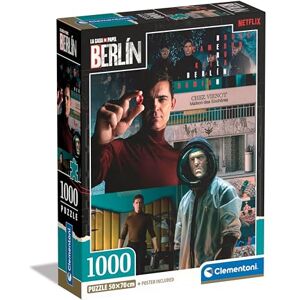 Clementoni Jigsaw Puzzle Berlin 1000 Pieces Puzzle For Adults 14-99 Years, Poster Included, Gift For Men/Women, Netflix Series La Casa De Papel/Money Heist, Made In Italy, 39850 Clementoni Jigsaw Puzzle Berlin 1000 Pieces Puzzle For Adults 14-99 Years, Poster Included, Gift For Men/Women, Netflix Series La Casa De Papel/Money Heist, Made In Italy, 39850