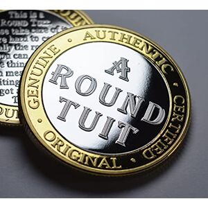 The Commemorative Coin Company Extremely Rare 'A ROUND TUIT' Coin. Gift/Present. 30mm. Silver & 24ct Gold Clad Bi Metal. Novelty Collectable. Fathers Day The Commemorative Coin Company Extremely Rare 'A ROUND TUIT' Coin. Gift/Present. 30mm. Silver & 24ct Gold Clad Bi Metal. Novelty Collectable. Fathers Day