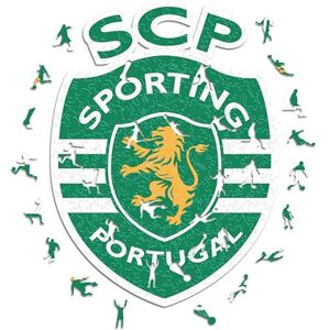 ICONIC PUZZLES Sporting CP, Logo, Officially Licensed Wooden Puzzle, 100% Sustainable, Gift for Adults and Children, Size S, 150 Pieces ICONIC PUZZLES Sporting CP, Logo, Officially Licensed Wooden Puzzle, 100% Sustainable, Gift for Adults and Children, Size S, 150 Pieces