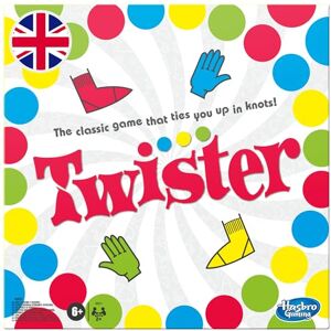 Hasbro Twister Game, Family and Kids Party Game, Twister Board Game Ages 6 and Up, Indoor and Outdoor Classic Game English Version Hasbro Twister Game, Family and Kids Party Game, Twister Board Game Ages 6 and Up, Indoor and Outdoor Classic Game English Version