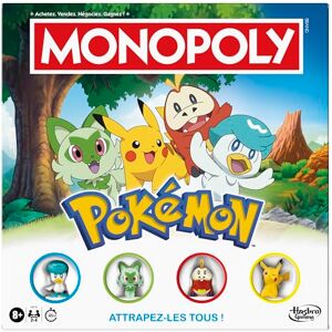 Monopoly Pokémon Edition Board Game French Version, 4 Players, Age 8+ Monopoly Pokémon Edition Board Game French Version, 4 Players, Age 8+