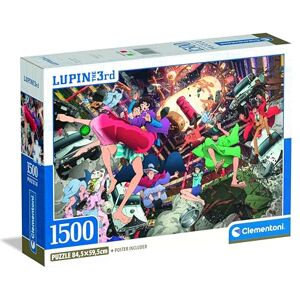 Clementoni 31749 Anime Puzzle 1500 Pieces for Adults and Teenagers, Lupin 3 Illustration with Poster Included, Special Series, Men's Gift Idea, Made in Italy, 84.5 x 59.4 cm, 31749 Clementoni 31749 Anime Puzzle 1500 Pieces for Adults and Teenagers, Lupin 3 Illustration with Poster Included, Special Series, Men's Gift Idea, Made in Italy, 84.5 x 59.4 cm, 31749