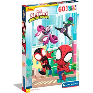 Clementoni 26476 Supercolor Puzzle Marvel Spidey & His Amazing Friends 60 Maxi Pieces, Jigsaw Puzzle For Kids Age 4, Puzzle Cartoon, Made In Italy Clementoni 26476 Supercolor Puzzle Marvel Spidey & His Amazing Friends 60 Maxi Pieces, Jigsaw Puzzle For Kids Age 4, Puzzle Cartoon, Made In Italy