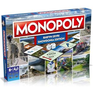 Winning Moves Rhifyn Eryri Snowdonia Monopoly Board Game, Advance around the board and trade your way to success, gift for ages 8 plus Winning Moves Rhifyn Eryri Snowdonia Monopoly Board Game, Advance around the board and trade your way to success, gift for ages 8 plus