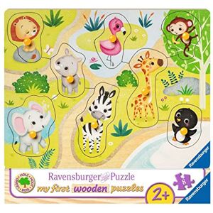 Ravensburger Children's Puzzle 03687 On the Go in the Zoo 10 Pieces Wooden Puzzle Ravensburger Children's Puzzle 03687 On the Go in the Zoo 10 Pieces Wooden Puzzle