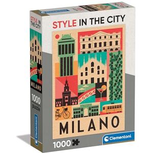 Clementoni Jigsaw Puzzle Milan 1000 Pieces Style in the City Puzzle For Adults 14-99 Years, Gift For Men/Women, Illustrated City, Milan, Italy, Puzzle Art, Made In Italy, 39842 Clementoni Jigsaw Puzzle Milan 1000 Pieces Style in the City Puzzle For Adults 14-99 Years, Gift For Men/Women, Illustrated City, Milan, Italy, Puzzle Art, Made In Italy, 39842