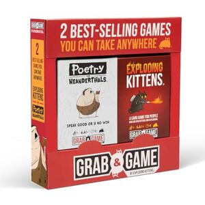 Exploding Kittens Mini-Travel Game Bundle Card Game & Poetry For Neanderthals – Family Games Bundle for Kids and Adults – Fun Card Games, Travel-Friendly Play, for Game Exploding Kittens Mini-Travel Game Bundle Card Game & Poetry For Neanderthals – Family Games Bundle for Kids and Adults – Fun Card Games, Travel-Friendly Play, for Game