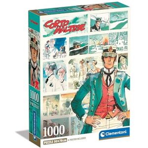 Clementoni Corto Maltese Maltese 1000 Pieces, Comic Puzzle, Author Illustrations, Vertical, Fun for Adults, Made in Italy, Multicoloured, 39808 Clementoni Corto Maltese Maltese 1000 Pieces, Comic Puzzle, Author Illustrations, Vertical, Fun for Adults, Made in Italy, Multicoloured, 39808