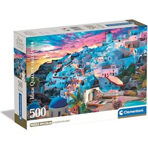 Clementoni Jigsaw Puzzle Collection Greece View 500 Pieces Poster Included, Puzzle For Adults 14-99 Years, Gift For Men/Women, City, Greece, Landscape, Made In Italy, 35540 Clementoni Jigsaw Puzzle Collection Greece View 500 Pieces Poster Included, Puzzle For Adults 14-99 Years, Gift For Men/Women, City, Greece, Landscape, Made In Italy, 35540