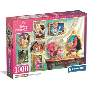 Clementoni Jigsaw Puzzles 1000 pieces Disney Princess, Puzzle for Adults 14-99 years, Compact Box, 37046 Clementoni Jigsaw Puzzles 1000 pieces Disney Princess, Puzzle for Adults 14-99 years, Compact Box, 37046