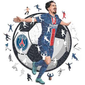 ICONIC PUZZLES PSG, Vitinha, Officially Licensed Wooden Puzzle, 100% Sustainable, Gift for Adults and Children, Size S, 150 Pieces ICONIC PUZZLES PSG, Vitinha, Officially Licensed Wooden Puzzle, 100% Sustainable, Gift for Adults and Children, Size S, 150 Pieces