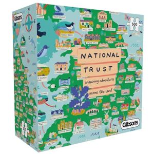 Gibsons National Trust Across the Land 500 Piece Jigsaw Puzzle for Adults – Colourful Educational Illustrated Map Adventure Artwork by Lauren Radley – Premium Sustainable Puzzle Made in UK/EU Gibsons National Trust Across the Land 500 Piece Jigsaw Puzzle for Adults – Colourful Educational Illustrated Map Adventure Artwork by Lauren Radley – Premium Sustainable Puzzle Made in UK/EU