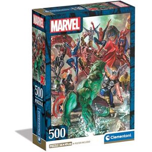 Clementoni Jigsaw Puzzle Marvel The Avengers 500 Pieces Poster Included, Puzzle For Adults 14-99 Years, Gift For Men/Women, Super Hero, Made In Italy, 35546 Clementoni Jigsaw Puzzle Marvel The Avengers 500 Pieces Poster Included, Puzzle For Adults 14-99 Years, Gift For Men/Women, Super Hero, Made In Italy, 35546