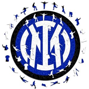ICONIC PUZZLES , Inter Logo, Official Product, Wooden Puzzle for Adults and Children, 100% Sustainable Wood, Size M 270 pieces ICONIC PUZZLES , Inter Logo, Official Product, Wooden Puzzle for Adults and Children, 100% Sustainable Wood, Size M 270 pieces