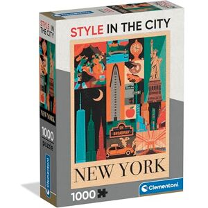 Clementoni PZL 1000 STYLE IN THE CITY NEW YORK COMPACT BOX- =2024= 37116 Clementoni PZL 1000 STYLE IN THE CITY NEW YORK COMPACT BOX- =2024= 37116