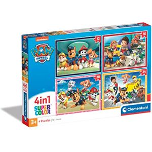 Clementoni 21513-4 In 1 Supercolor Puzzle Paw Patrol 12+16+20+24 Pieces, Jigsaw Puzzle For Kids Age 3, Puzzle Cartoon, Made In Italy Clementoni 21513-4 In 1 Supercolor Puzzle Paw Patrol 12+16+20+24 Pieces, Jigsaw Puzzle For Kids Age 3, Puzzle Cartoon, Made In Italy