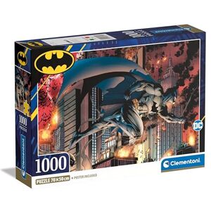 Clementoni Jigsaw Puzzle Batman 1000 Pieces Poster Included, Puzzle For Adults 14-99 Years, Gift For Men/Women, Superhero, Made In Italy, 39851 Clementoni Jigsaw Puzzle Batman 1000 Pieces Poster Included, Puzzle For Adults 14-99 Years, Gift For Men/Women, Superhero, Made In Italy, 39851