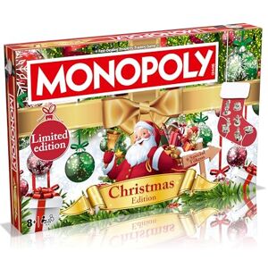 Winning Moves Christmas Monopoly Board Game, Play as Rudolph, Snowman or Santa and trade your way to success, Perfect Christmas decoration by the tree, for ages 8 and up Winning Moves Christmas Monopoly Board Game, Play as Rudolph, Snowman or Santa and trade your way to success, Perfect Christmas decoration by the tree, for ages 8 and up