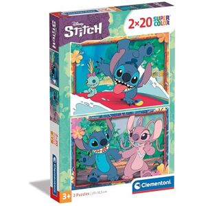 Clementoni 24809 Disney Lilo & Stitch Jigsaw 2 20 Pieces-Supercolor Children 3-5 Years, Cartoon, Gift for Boy/Girls, Puzzle for Kids, Made in Italy, Multicolor Clementoni 24809 Disney Lilo & Stitch Jigsaw 2 20 Pieces-Supercolor Children 3-5 Years, Cartoon, Gift for Boy/Girls, Puzzle for Kids, Made in Italy, Multicolor