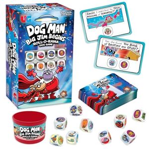 University Games Dog Man: Big Jim Begins Dice Game, Fast-Paced Family Board Game, Ages 6+, 2-4 Players, Blue and Red University Games Dog Man: Big Jim Begins Dice Game, Fast-Paced Family Board Game, Ages 6+, 2-4 Players, Blue and Red