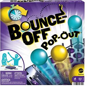 Mattel BOUNCE-OFF POP-OUT Party Game for Family, Teens, Adults with 16 balls, 20 Challenge Cards, Game Tray with Timer, Gift for 7 Year Olds & Up, HKR53 Mattel BOUNCE-OFF POP-OUT Party Game for Family, Teens, Adults with 16 balls, 20 Challenge Cards, Game Tray with Timer, Gift for 7 Year Olds & Up, HKR53
