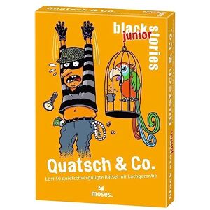moses 90087 Black Stories Junior Quatsch & Co. -50 Funny Laughter Guarantee, The Puzzle Card Game Two Game Variations, Puzzle Game for Children from 8 Years, Yellow moses 90087 Black Stories Junior Quatsch & Co. -50 Funny Laughter Guarantee, The Puzzle Card Game Two Game Variations, Puzzle Game for Children from 8 Years, Yellow