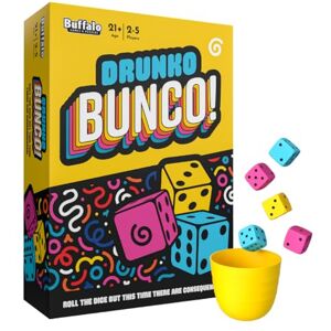 Buffalo Drunko Bunco Adult Party Game Dice Rolling Fun with Consequences Ages 21 and Up Buffalo Drunko Bunco Adult Party Game Dice Rolling Fun with Consequences Ages 21 and Up
