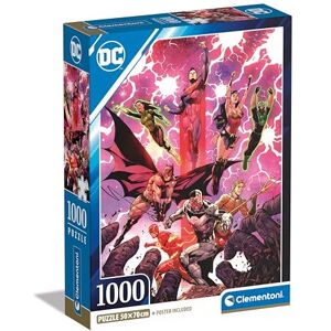 Clementoni Jigsaw Puzzle Dc Comics 1000 Pieces Poster Included, Puzzle For Adults 14-99 Years, Gift For Men/Women, Super Hero, Made In Italy, 39853 Clementoni Jigsaw Puzzle Dc Comics 1000 Pieces Poster Included, Puzzle For Adults 14-99 Years, Gift For Men/Women, Super Hero, Made In Italy, 39853