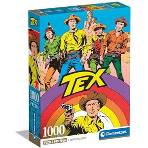 Clementoni Tex Puzzle-Tex-1000 Pieces, Comic Puzzle, Author Illustrations, Vertical, Fun for Adults, Made in Italy, Multicoloured, 39841 Clementoni Tex Puzzle-Tex-1000 Pieces, Comic Puzzle, Author Illustrations, Vertical, Fun for Adults, Made in Italy, Multicoloured, 39841
