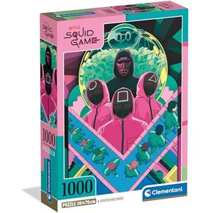 Clementoni Jigsaw Puzzle Collection Squid Game 2, 1000 Pieces Compact Box, Poster Included, Puzzle For Adults 14-99 Years, Gift For Men/Women, Made In Italy, 39901 Clementoni Jigsaw Puzzle Collection Squid Game 2, 1000 Pieces Compact Box, Poster Included, Puzzle For Adults 14-99 Years, Gift For Men/Women, Made In Italy, 39901