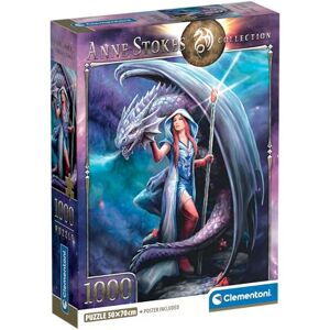 Clementoni Jigsaw Puzzle 1000 pieces Anne Stokes Dragon Mage, PUzzle for Adults 14-99 Years, Made in Italy, 39956 Clementoni Jigsaw Puzzle 1000 pieces Anne Stokes Dragon Mage, PUzzle for Adults 14-99 Years, Made in Italy, 39956