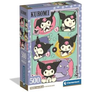 Clementoni Kuromi 500 Piece Puzzle Compact Box for Teens and Young Adults Age 14+, Made in Italy, Screen Free Challenge That Boosts Focus and Problem Solving, Includes Poster, Gift for Kuromi Fans Clementoni Kuromi 500 Piece Puzzle Compact Box for Teens and Young Adults Age 14+, Made in Italy, Screen Free Challenge That Boosts Focus and Problem Solving, Includes Poster, Gift for Kuromi Fans